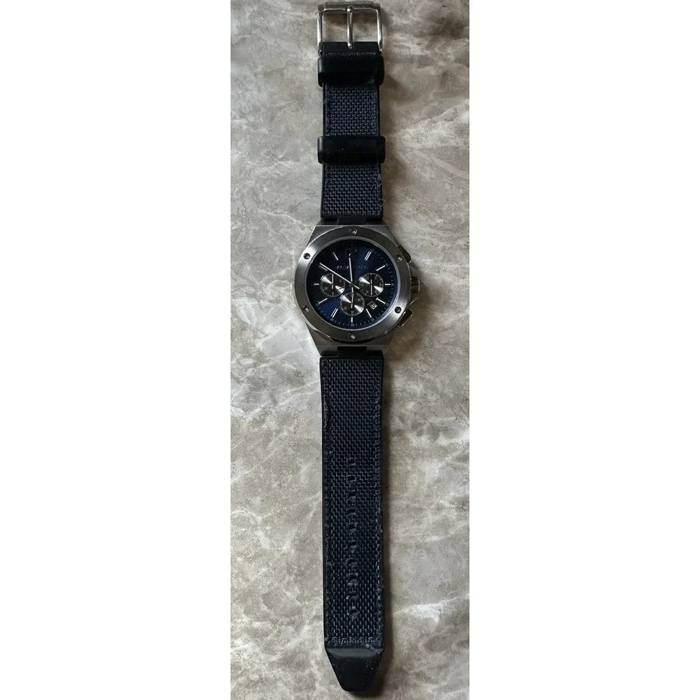 Michael Kors mk-8942 Mens Watch‎ Silicone Nylone Strap 45MM Working X